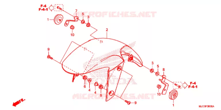 VOORSPATBORD Honda MOTO 650 CBR 2017  CBR650FG