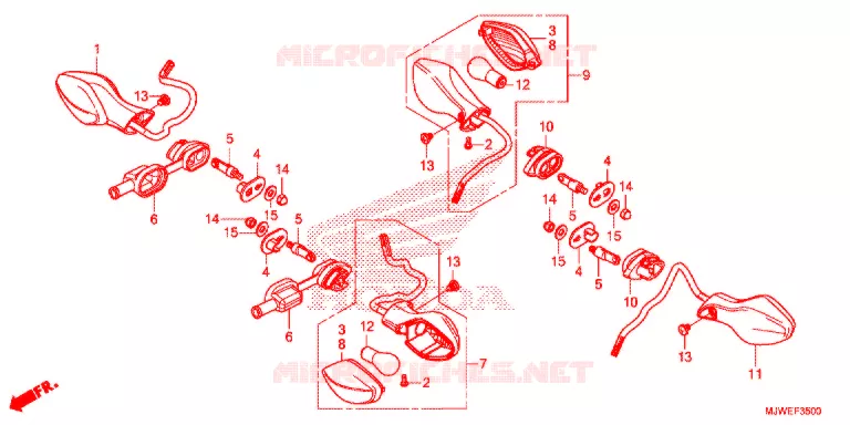 KNIPPERLICHT(2) Honda MOTO 500 CBR 2016  CBR500RG