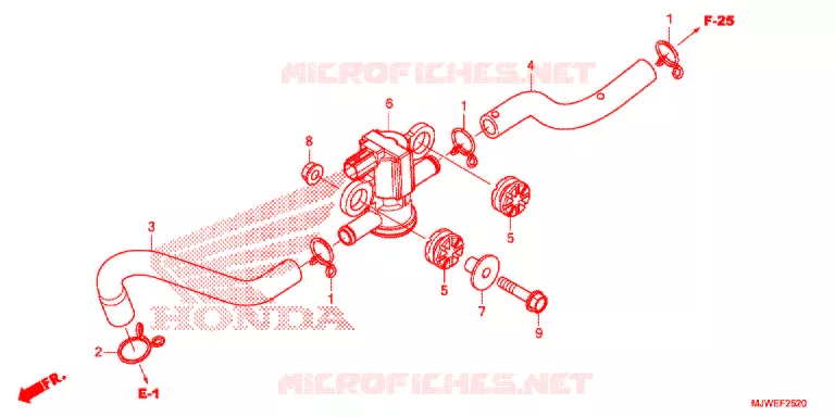 LUCHTINJECTIE SOLENOIDEKLEP Honda MOTO 500 CBR 2016  CBR500RG