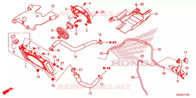 RADIATOR Honda MOTO 500 CBR 2016  CBR500RG