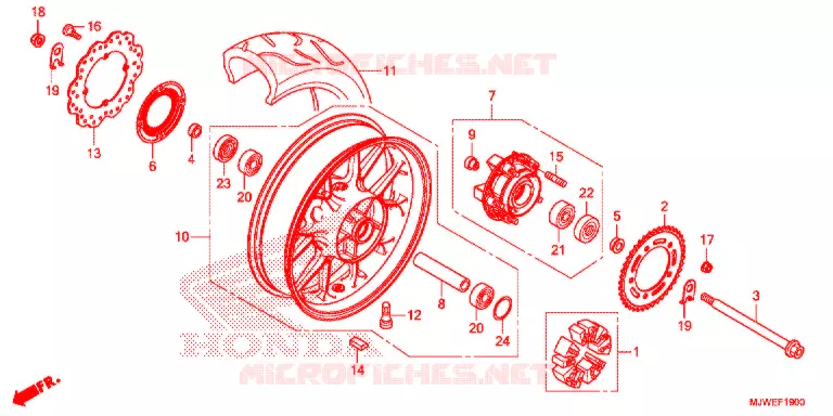 ACHTER WIEL Honda MOTO 500 CBR 2016  CBR500RAG