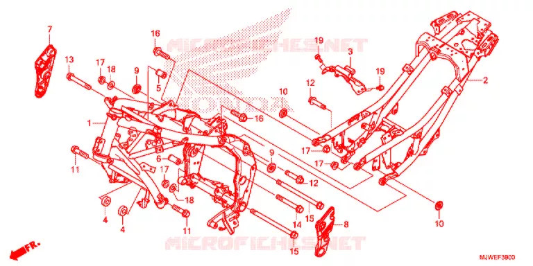FRAME CHASSIS Honda MOTO 500 CBR 2016  CBR500RAG