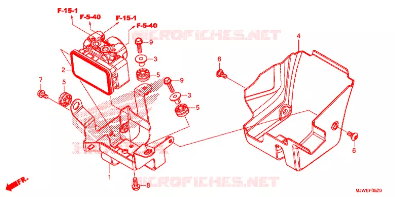 VOORREM HOOFDCILINDER/ABS MODULATOR Honda MOTO 500 CBR 2016  CBR500RAG
