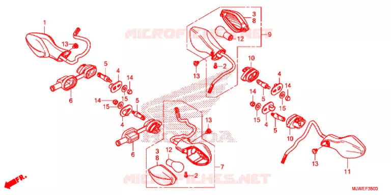 KNIPPERLICHT(2) Honda MOTO 500 CBR 2016  CBR500RAG