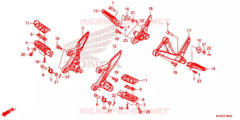 OPSTAP/KICKARM/ WISSEL PEDAAL Honda MOTO 500 CBR 2016  CBR500RAG