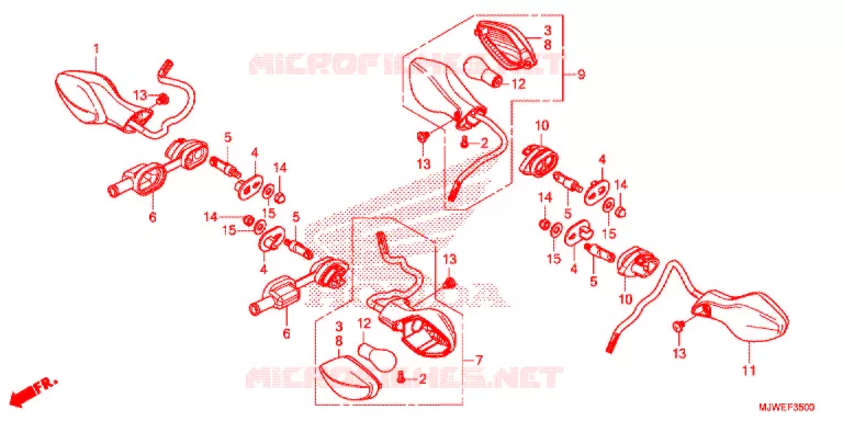 KNIPPERLICHT(2) Honda MOTO 500 CBR 2016  CBR500RAG