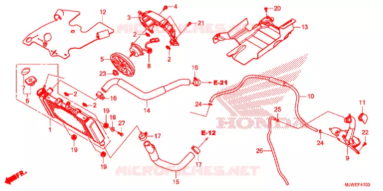 RADIATOR Honda MOTO 500 CBR 2016  CBR500RAG