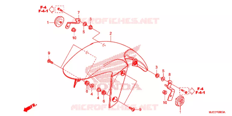 VOORSPATBORD Honda MOTO 650 CB 2016  CB650FG