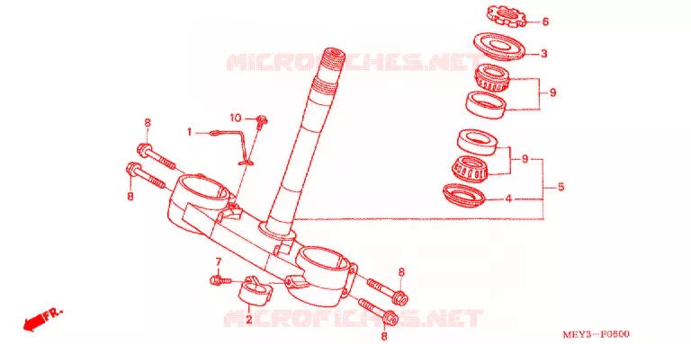 STURING STANG/BOVENSTE BRUG Honda MOTO 450 CRF 2005  CRF450X5