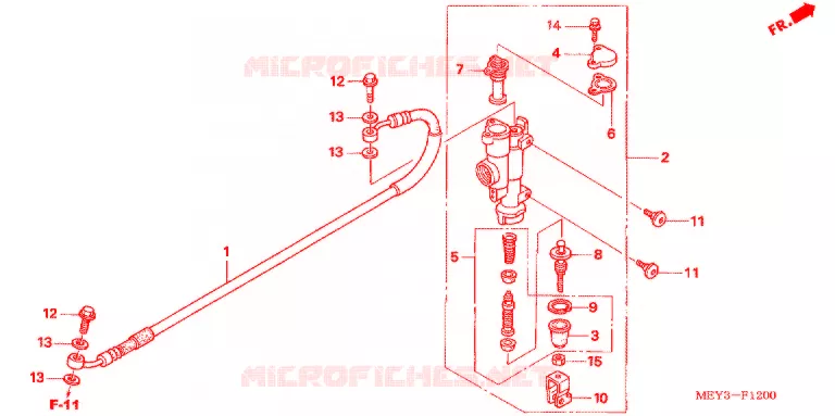 ACHTER REM HOOFD CILINDER Honda MOTO 450 CRF 2006  CRF450X6