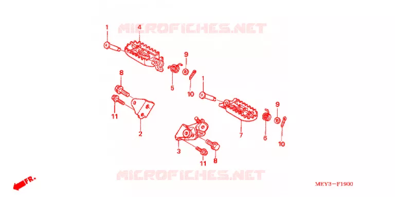 OPSTAP/KICKARM/ WISSEL PEDAAL Honda MOTO 450 CRF 2006  CRF450X6