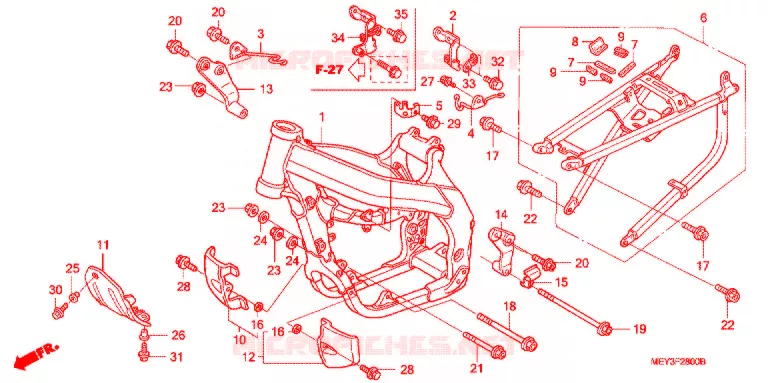 FRAME CHASSIS Honda MOTO 450 CRF 2007  CRF450X7