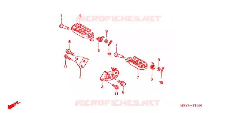 OPSTAP/KICKARM/ WISSEL PEDAAL Honda MOTO 450 CRF 2007  CRF450X7
