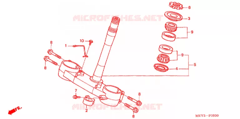 STURING STANG/BOVENSTE BRUG Honda MOTO 450 CRF 2007  CRF450X7