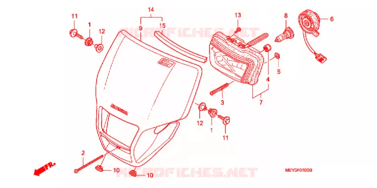 KOPLAMP Honda MOTO 450 CRF 2008  CRF450X8