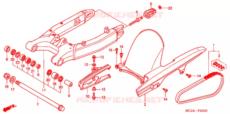 ZWAAI-ARM/KETTINGKAST Honda MOTO 900 HORNET 2007  CB900F7_A