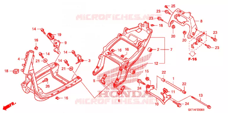 FRAME CHASSIS Honda SCOOTER 50 SCOOPY 2007  CHF507