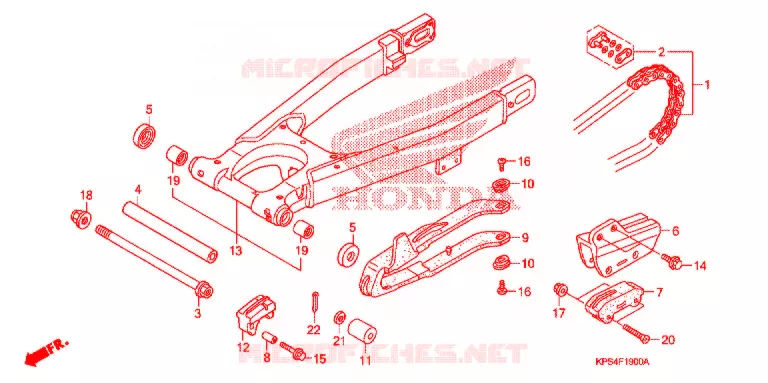 ZWAAI-ARM/KETTINGKAST Honda MOTO 230 CRF 2007  CRF230F7