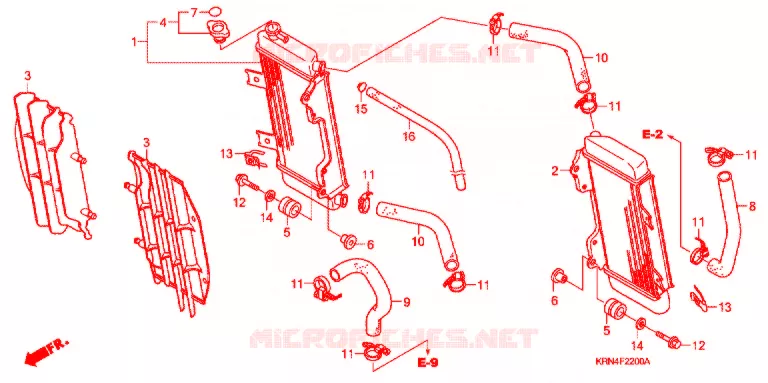 RADIATOR Honda MOTO 250 CRF 2007  CRF250R7