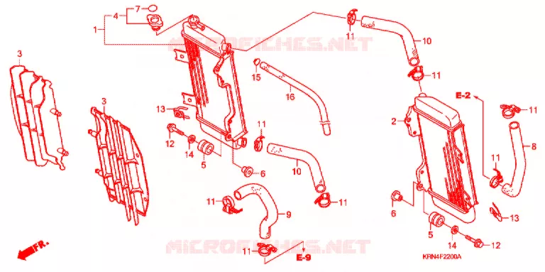 RADIATOR Honda MOTO 250 CRF 2007  CRF250R7