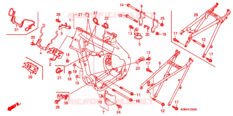 FRAME CHASSIS Honda MOTO 250 CRF 2007  CRF250R7