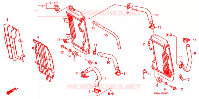 RADIATOR Honda MOTO 250 CRF 2007  CRF250R7