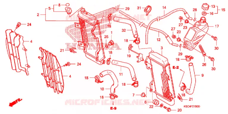 RADIATOR Honda MOTO 250 CRF 2007  CRF250X7