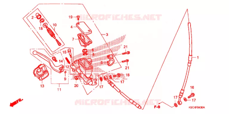 VOORREM HOOFDCILINDER Honda MOTO 250 CRF 2007  CRF250X7