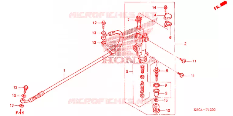ACHTER REM HOOFD CILINDER Honda MOTO 250 CRF 2007  CRF250X7