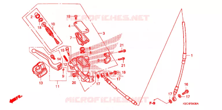 VOORREM HOOFDCILINDER Honda MOTO 250 CRF 2007  CRF250X7
