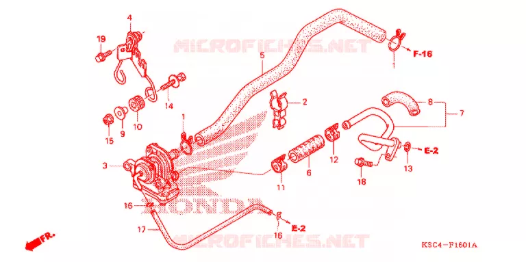 LUCHTZUIGKLEP Honda MOTO 250 CRF 2007  CRF250X7