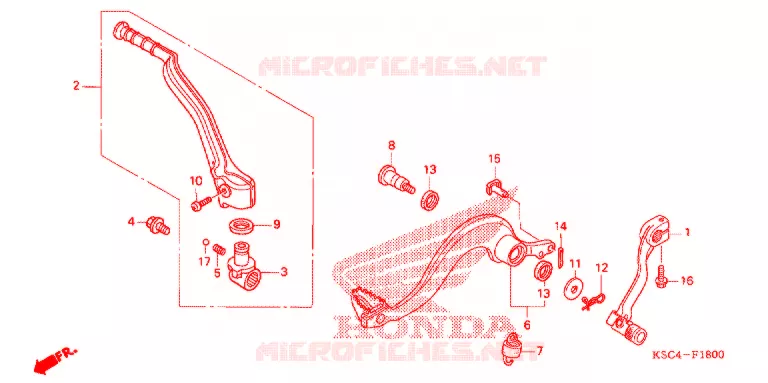 PEDAAL/KICKSTARTER ARM Honda MOTO 250 CRF 2007  CRF250X7
