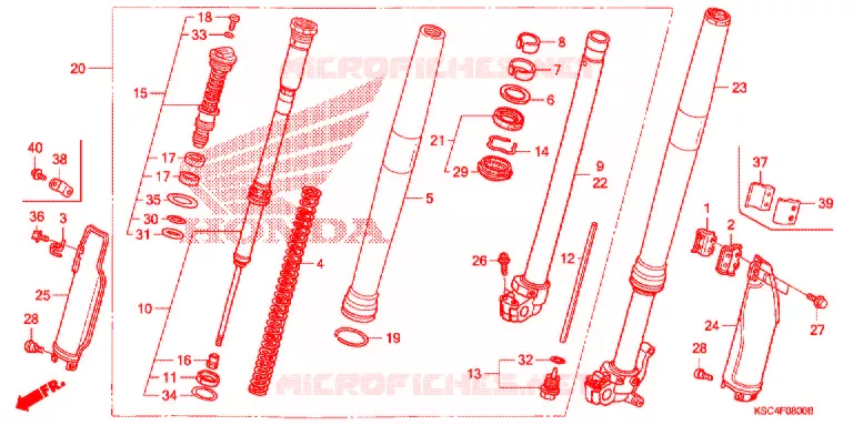 VOOR VORK Honda MOTO 250 CRF 2007  CRF250X7
