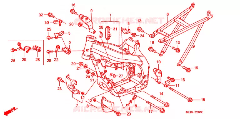FRAME CHASSIS (CRF450R'05-'08) Honda MOTO 450 CRF 2007  CRF450R7