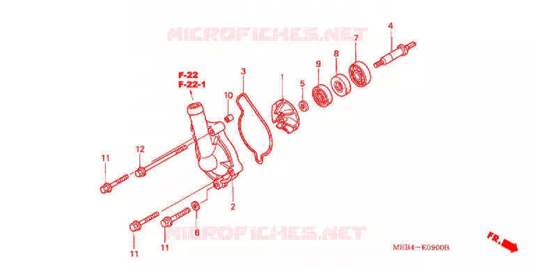 WATERPOMP Honda MOTO 450 CRF 2007  CRF450R7