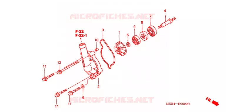 WATERPOMP Honda MOTO 450 CRF 2007  CRF450R7
