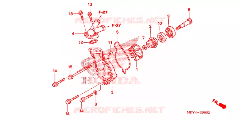 WATERPOMP Honda MOTO 450 CRF 2007  CRF450X7