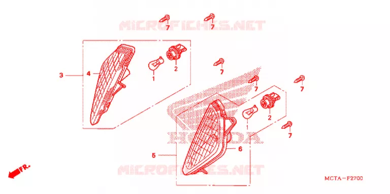 KNIPPERLICHT(2) Honda MOTO 70 CRF 2007  CRF70F7