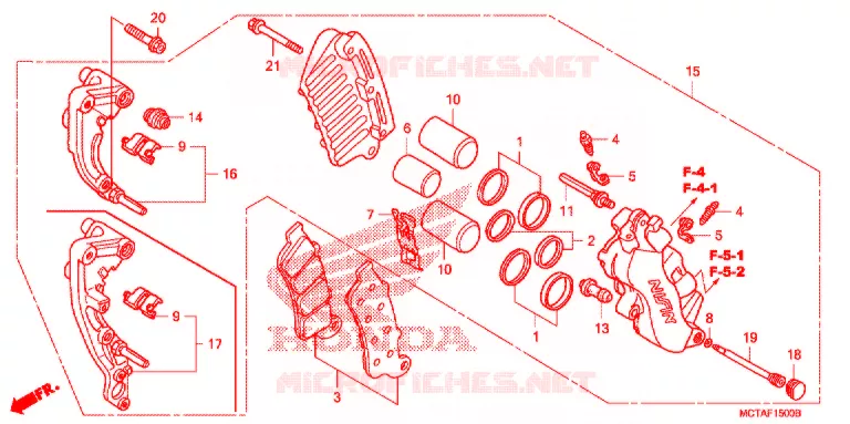 VOOR REMKLAUW Honda MOTO 70 CRF 2007  CRF70F7