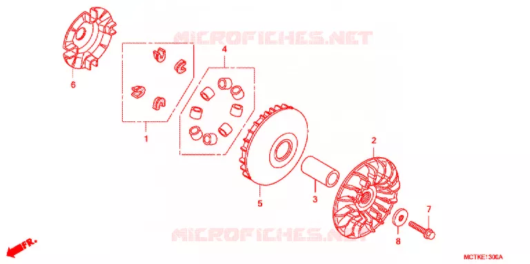 AANDRIJFFACE/ KICKSTARTER SPIL Honda SCOOTER 600 SILVERWING 2007  FJS600D7
