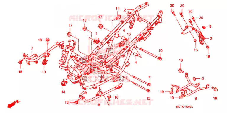 FRAME CHASSIS Honda SCOOTER 600 SILVERWING 2007  FSC600A7