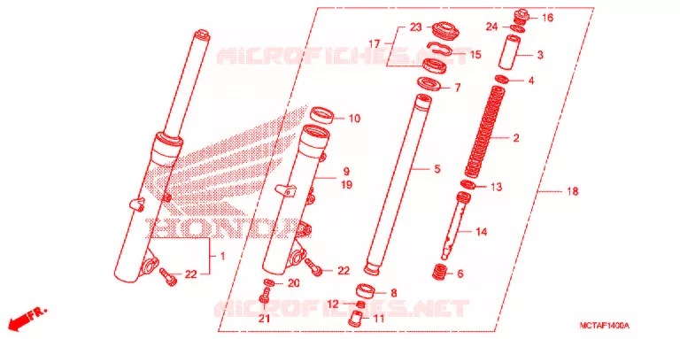 VOOR VORK Honda SCOOTER 600 SILVERWING 2007  FSC600A7