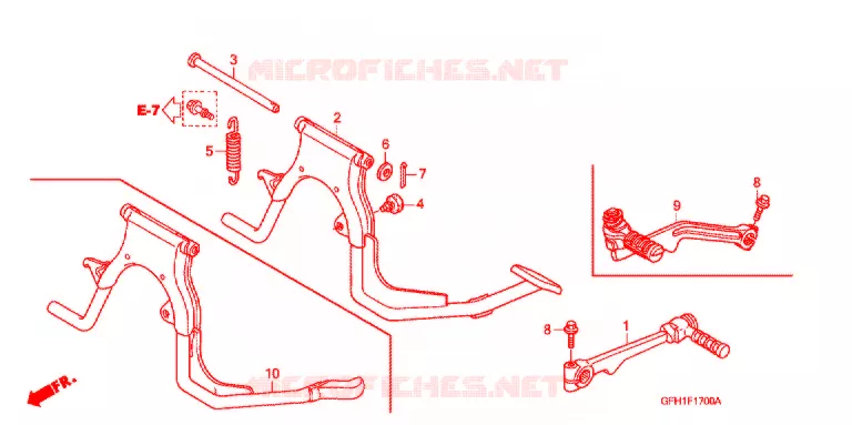 STANDAARD/TRAP PEDAAL Honda SCOOTER 50 DIO 2007  NSK50SH7_J