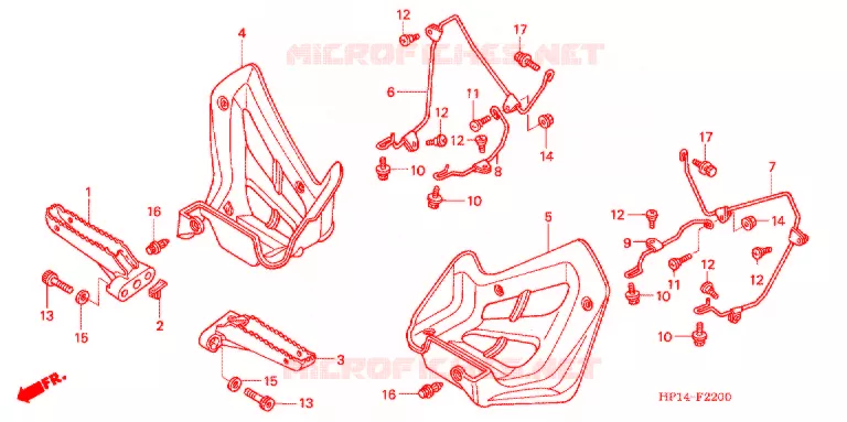 OPSTAP/KICKARM/ WISSEL PEDAAL Honda ATV 450 FOURTRAX 2007  TRX450R7