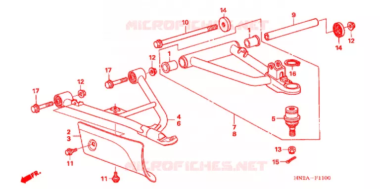 VOOR ARM Honda ATV 500 FOURTRAX 2007  TRX500FGA7