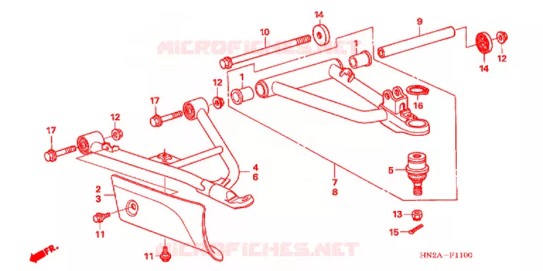 VOOR ARM Honda ATV 500 FOURTRAX 2007  TRX500FGA7