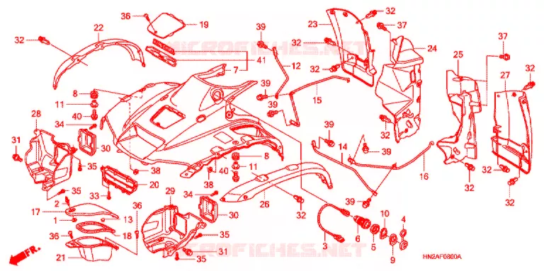 VOORSPATBORD Honda ATV 500 FOURTRAX 2007  TRX500FGA7