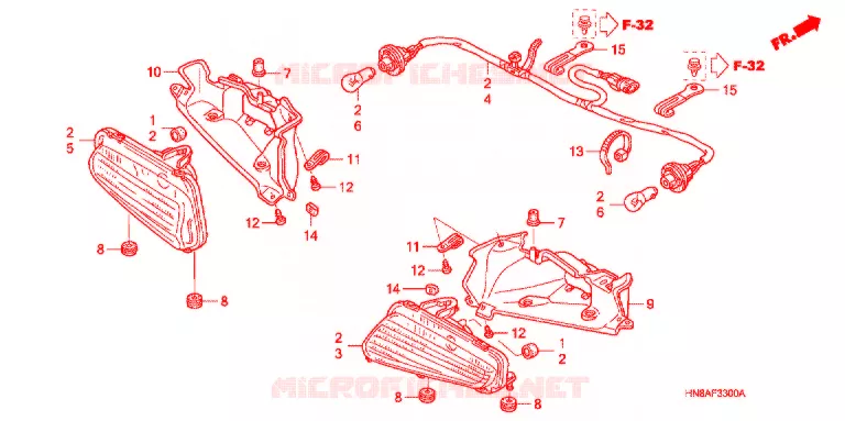 ACHTERLICHT(2) Honda ATV 680 FOURTRAX 2007  TRX680FGA7