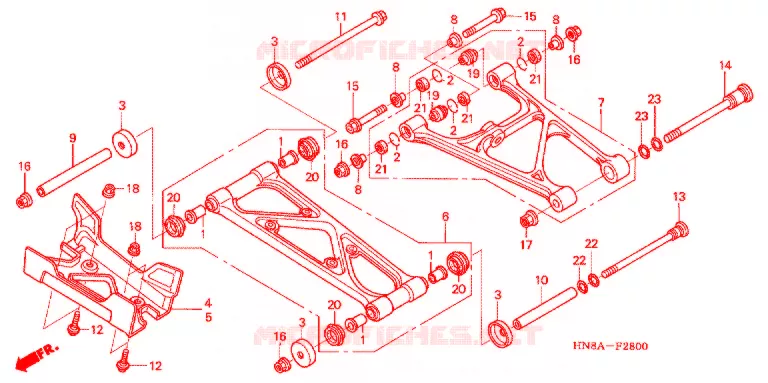 ACHTER ARM Honda ATV 680 FOURTRAX 2007  TRX680FGA7