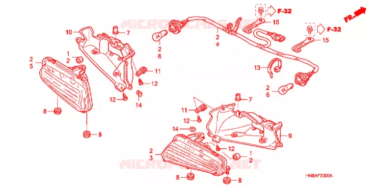 ACHTERLICHT(2) Honda ATV 680 FOURTRAX 2007  TRX680FGA7